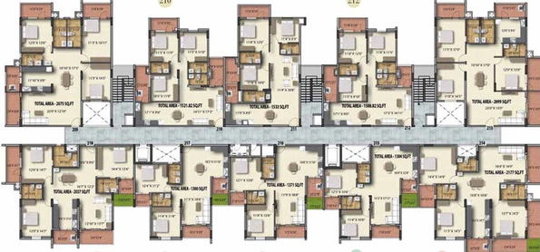 Floor Plan of MSR RR Signature in Hafeezpet, Hyderabad - Image 54186
