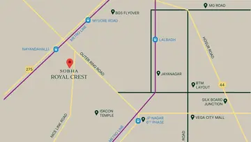 Location of Sobha Royal Crest - Image 40297