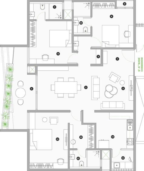 3 BHK Flat in Myscape Sanctuary in Hafeezpet, Hyderabad - Image 507248