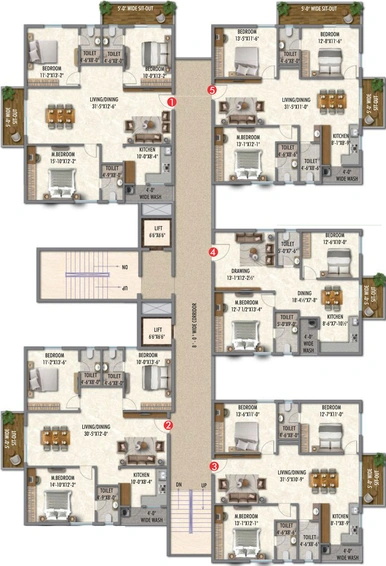 Floor Plan of Arkala Life in Tukkuguda, Hyderabad - Image 98274