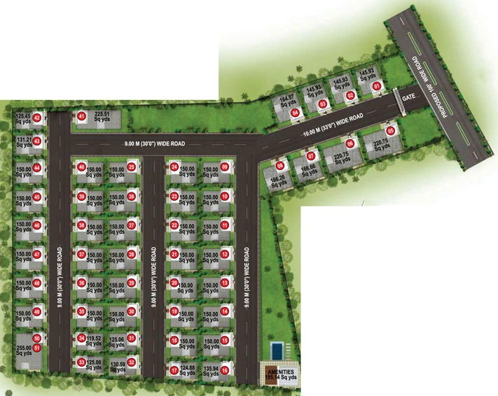 Master Plan of My Square Morton Villas in Suraram, Hyderabad - Image 54304