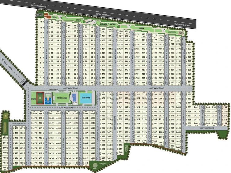Master Plan of Praneeth Pranav Leaf in Mallampet, Hyderabad - Image 54317