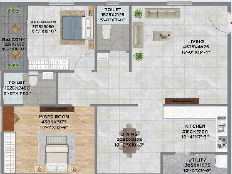 2 BHK Flat in ARR Avencia in Bachupally, Hyderabad - Image 507582