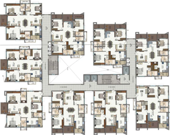 Floor Plan of Lansum Eden Garden in Kondapur, Hyderabad - Image 54435