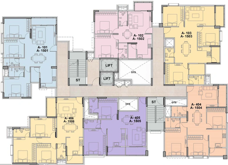 Floor Plan of GR Floret in Begur, Bangalore - Image 40983