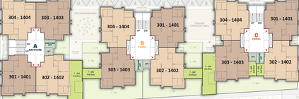 Floor Plan of United Serene Sparkles in Bopal, Ahmedabad - Image 30688