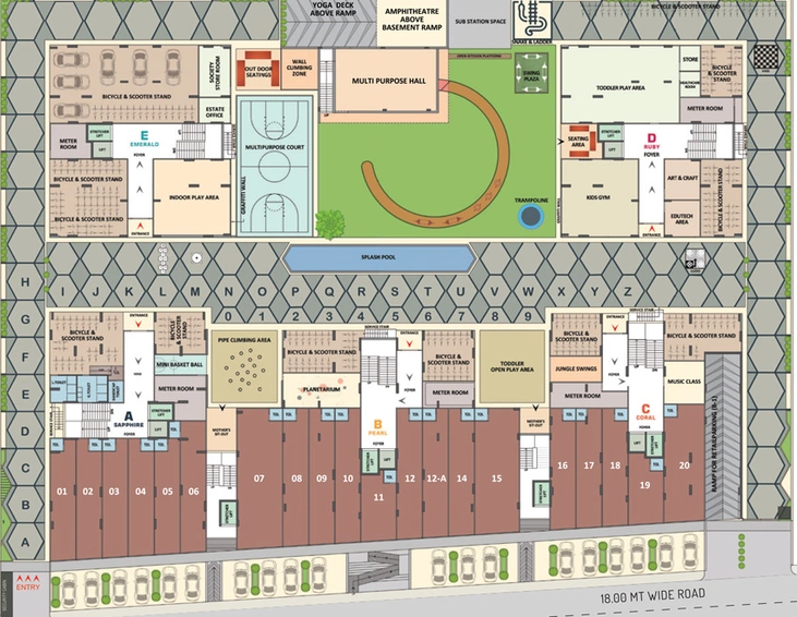Master Plan of United Serene Sparkles in Bopal, Ahmedabad - Image 30689