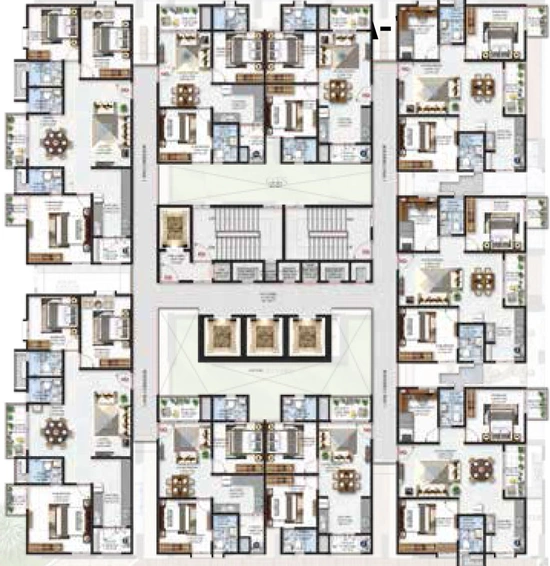 Floor Plan of SBR Minara in Whitefield, Bangalore - Image 41027