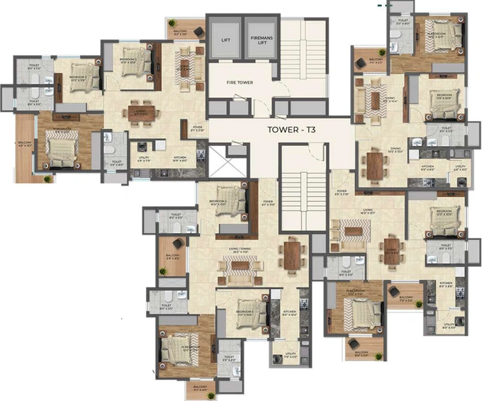 Floor Plan of Inspira Tropical Garden in Electronic City, Bangalore - Image 41073