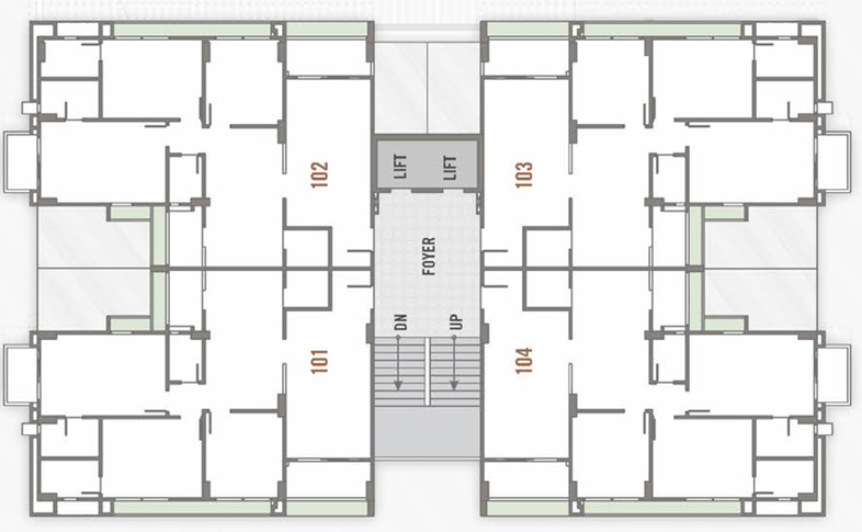 Floor Plan of Dev Auram Sky in Gota, Ahmedabad - Image 30721