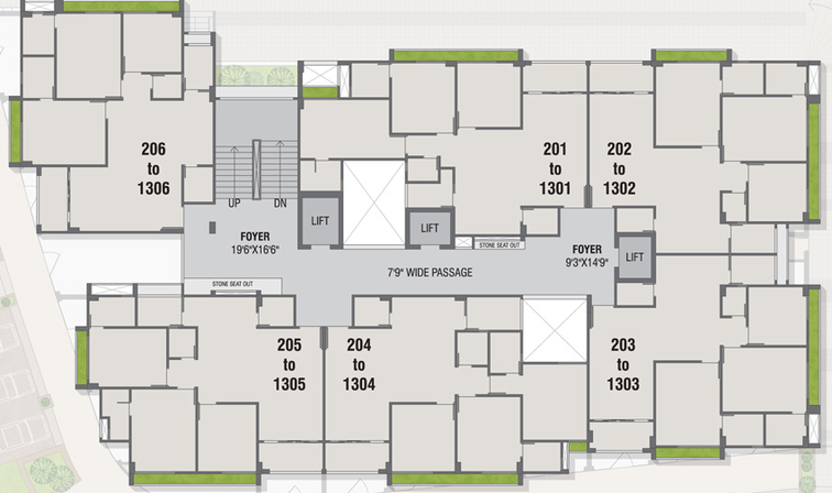 Floor Plan of Ridham Rujuvalika Arise in Ellisbridge, Ahmedabad - Image 30827