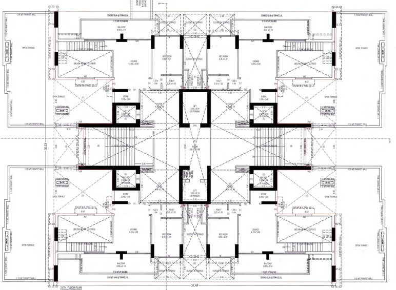 Floor Plan of Mahaprabhu Harmony Harikesh in Sola, Ahmedabad - Image 30959