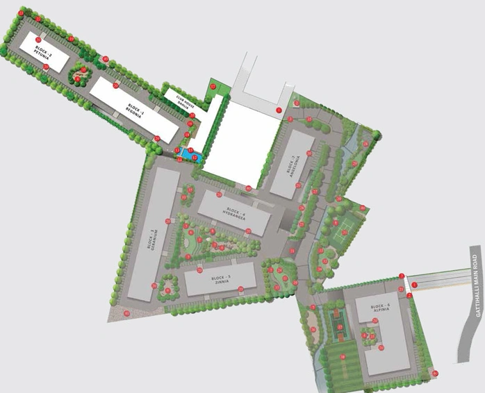 Master Plan of Adarsh Tropica in Sarjapur, Bangalore - Image 41249