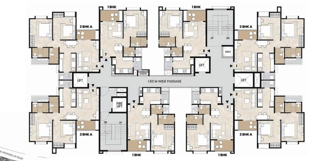 Floor Plan of Krisala 41 Cosmo Nxt in Tathawade, Pune - Image 11961