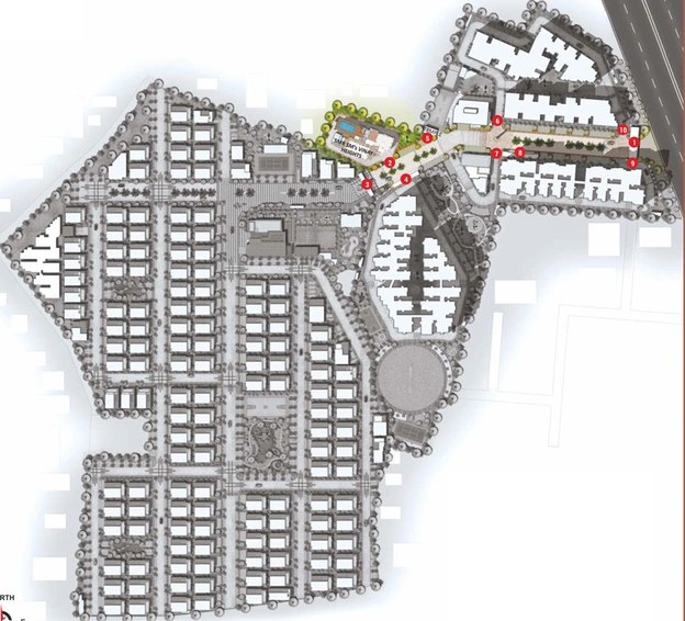 Master Plan of SMR Vinay Heights in Bandlaguda Jagir, Hyderabad - Image 91397