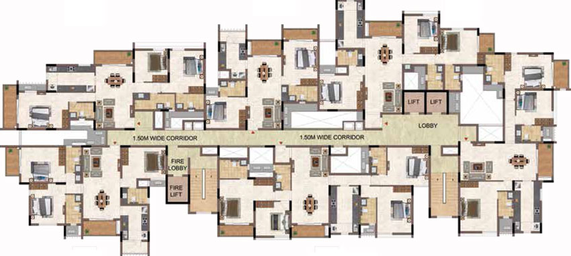 Floor Plan of Casagrand Galileo in Krishnarajapuram, Bangalore - Image 41312