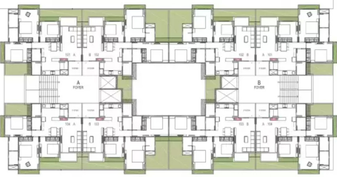 Floor Plan of United Serene Elegancy in Ambli, Ahmedabad - Image 31009