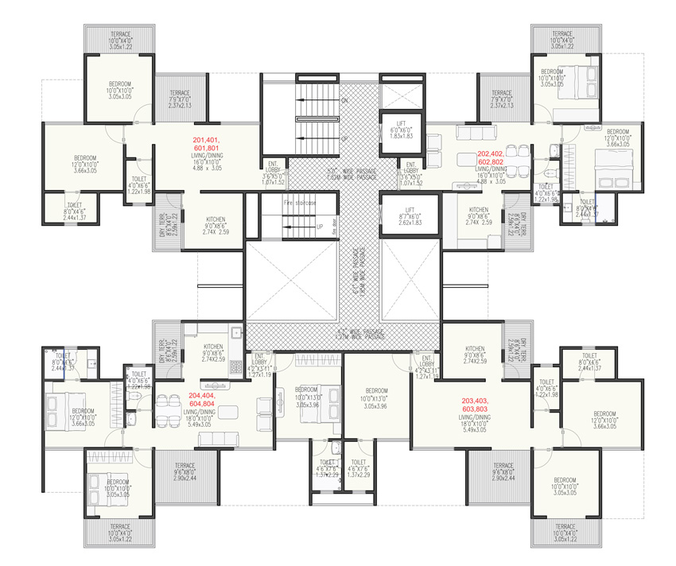 Floor Plan of Rama Fusion in Hinjewadi, Pune - Image 12022