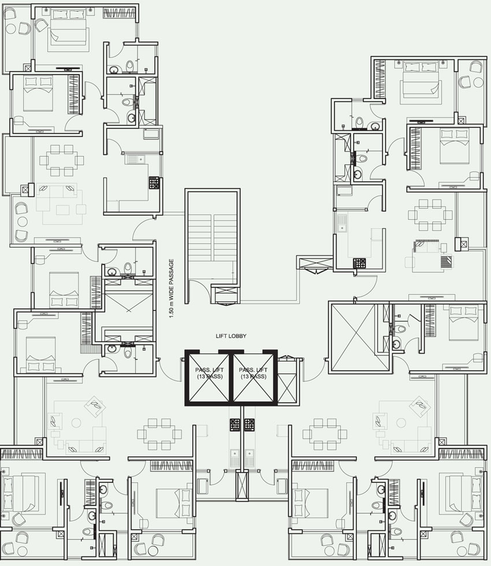 Floor Plan of Godrej Avenues in Yelahanka, Bangalore - Image 41373