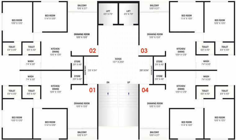 Floor Plan of Labh Ananta Sky in Kathwada, Ahmedabad - Image 31137