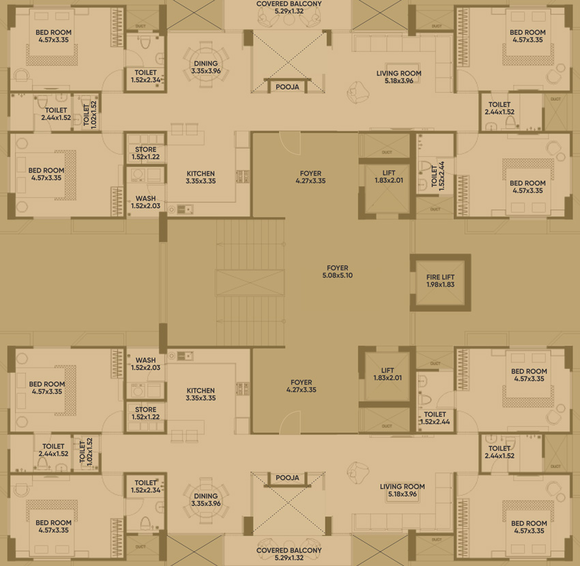 Floor Plan of Elevate The Empyrean in Bopal, Ahmedabad - Image 31170