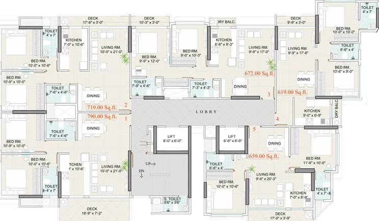 Floor Plan of MK Gracia in Andheri West, Mumbai - Image 124653