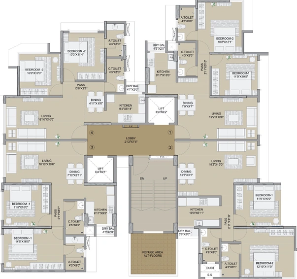 Floor Plan of Mahaveer Solitaire Aawas in Chembur West, Mumbai - Image 39020