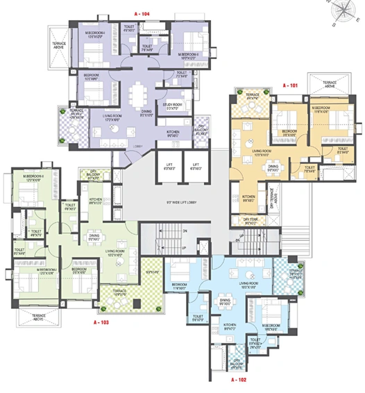 Floor Plan of Rama Celestial City in Ravet, Pune - Image 12066