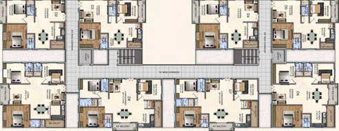 Floor Plan of Syamantaka Emerald Heights in Bachupally, Hyderabad - Image 55244