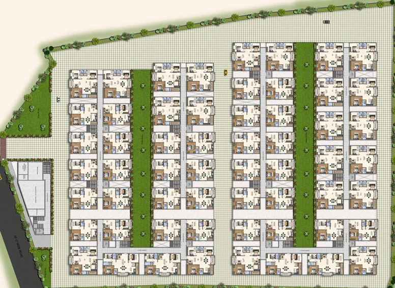 Master Plan of Syamantaka Emerald Heights in Bachupally, Hyderabad - Image 55245