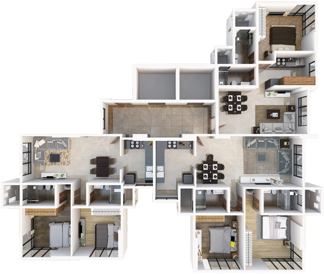 Floor Plan of Johaan Signature Isle in Matunga East, Mumbai - Image 39284