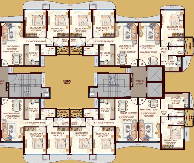Floor Plan of Sandu Sanskar in Ghatkopar West, Mumbai - Image 39627