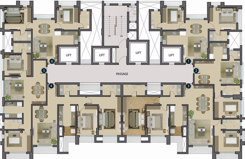Floor Plan of Antariksh Avalon in Ghatkopar East, Mumbai - Image 39695