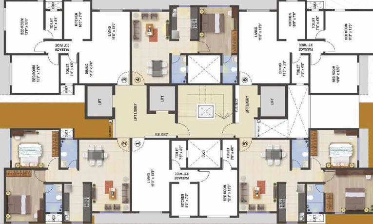 Floor Plan of Anchor Residency in Ghatkopar West, Mumbai - Image 39729