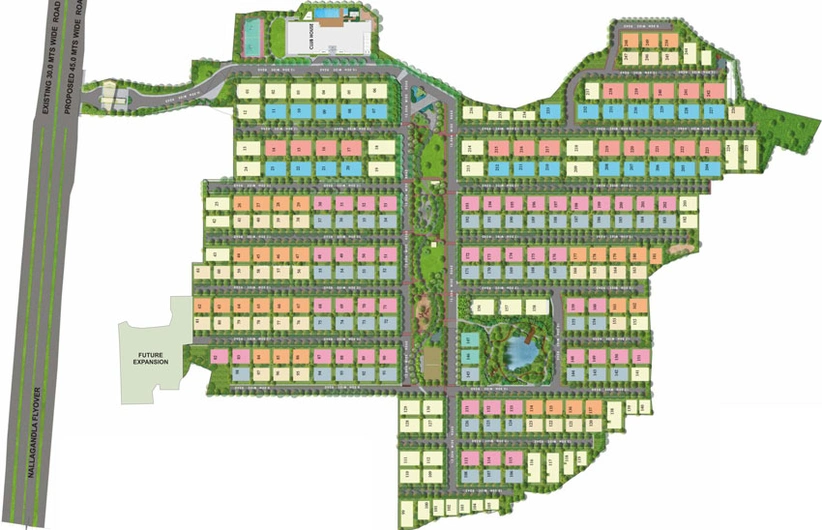 Master Plan of Vertex Kingston Park in Nallagandla, Hyderabad - Image 55339