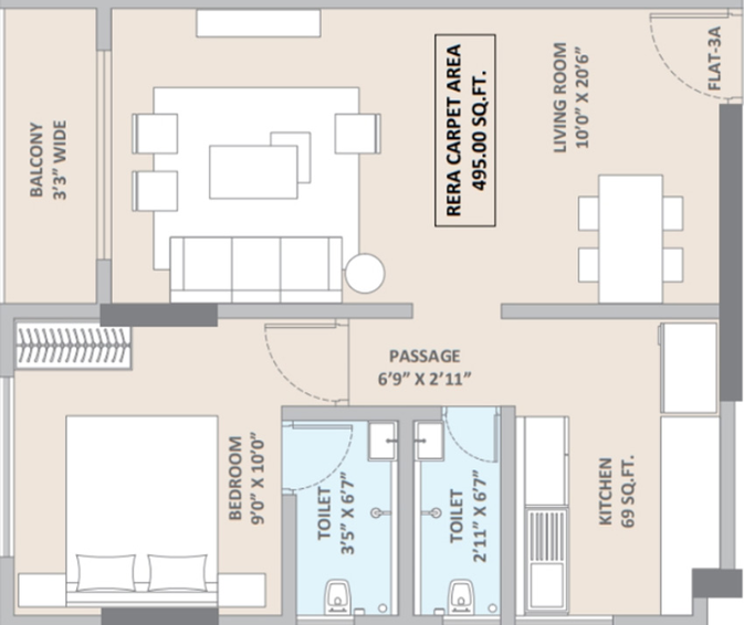 1 BHK Flat in Excel Trident in Ghatkopar West, Mumbai - Image 658545