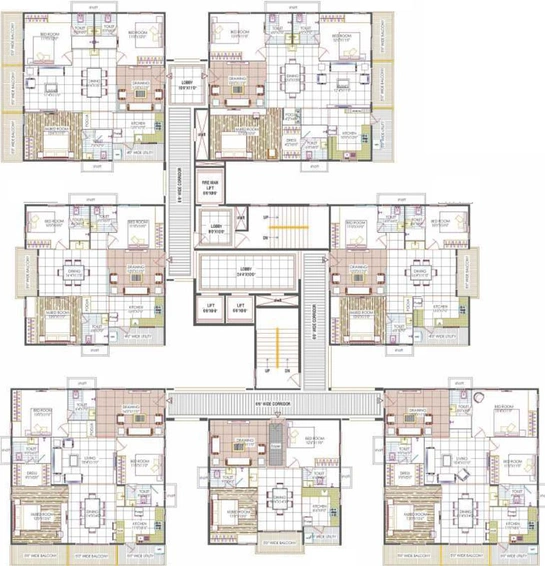 Floor Plan of Vertex Pristine in Kukatpally, Hyderabad - Image 55360