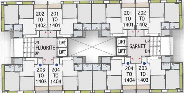 Floor Plan of SP Nirvana in Ghuma, Ahmedabad - Image 122021