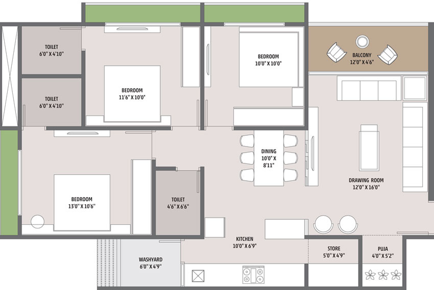 3 BHK Flat in SP Orion in Paldi, Ahmedabad - Image 459245
