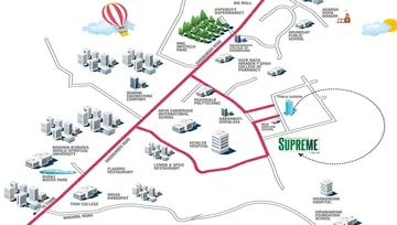 Location of Raunak Unnathi Woods Supreme - Image 27348
