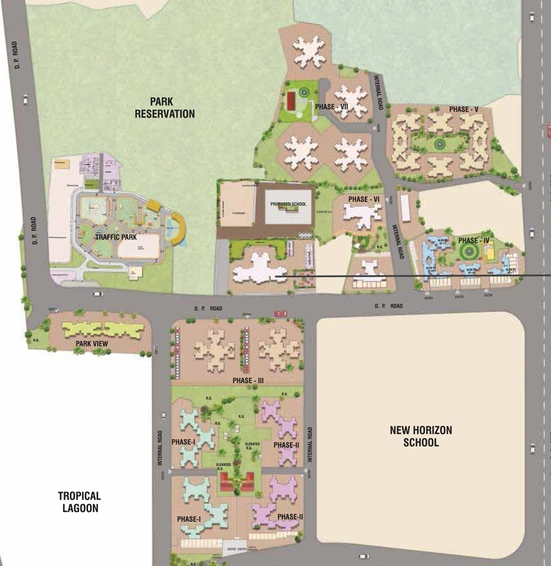 Master Plan of Raunak Unnathi Woods Supreme in Ghodbunder Road, Thane - Image 27350