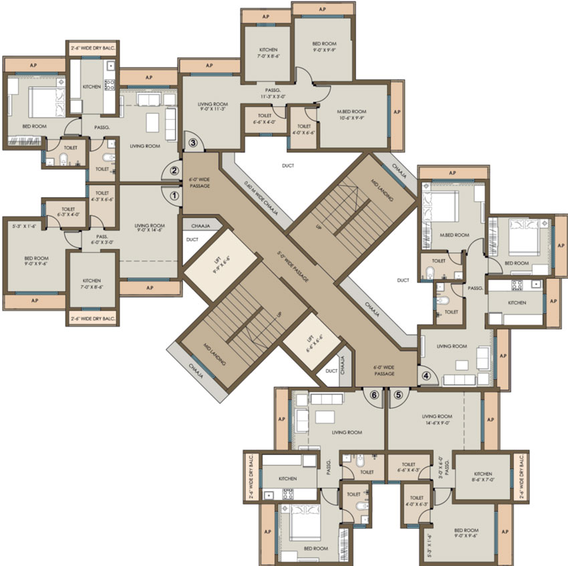 Floor Plan of Mayfair Virar Gardens in Virar West, Palghar - Image 20752