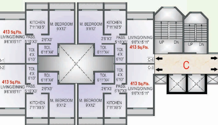 Floor Plan of Sridutt Garden Avenue - K in Virar West, Palghar - Image 20759