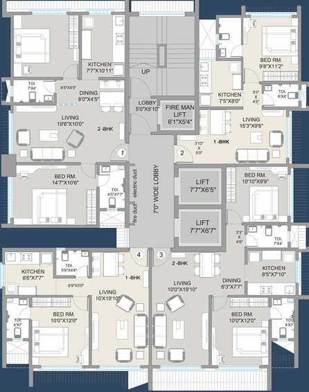 Floor Plan of Om Sai Sadan in Borivali West, Mumbai - Image 39979