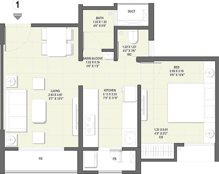 1 BHK Flat in Rustomjee Avenue L1 & L2 in Virar West, Palghar - Image 653503