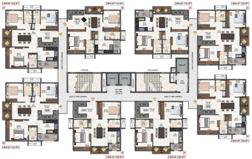 Floor Plan of DSR Highland Greenz in Sarjapur, Bangalore - Image 42075