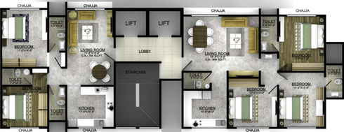 Floor Plan of Gauri Hari Tara Heights in Dadar West, Mumbai - Image 41942