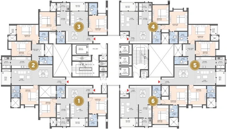 Floor Plan of Krishvi Statura in Whitefield, Bangalore - Image 42146