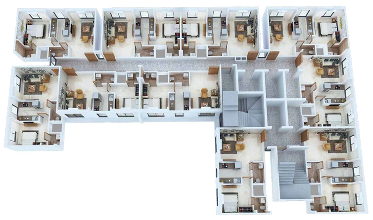 Floor Plan of Gold Plaza Rangari Heights in Byculla East, Mumbai - Image 41974