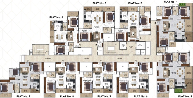 Floor Plan of Poorvi Enchanting in Sarjapur, Bangalore - Image 42184